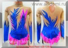 Suit for art gymnastics The article  2635 Sizes: Growth of 120-128 centimeters - www.artdemi.ru