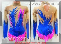Suit for art gymnastics The article № 2635 Sizes: Growth of 120-128 centimeters - www.artdemi.ru