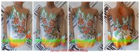 Suit for art gymnastics The article 4659 Sizes: Growth of 121-128 centimeters - www.artdemi.ru