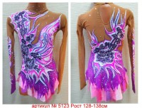 Suit for art gymnastics The article № 5123 Sizes: Growth of 128-138 centimeters - www.artdemi.ru