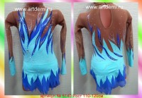 Suit for art gymnastics The article № 5140 Sizes: Growth of 110-120 centimeters - www.artdemi.ru