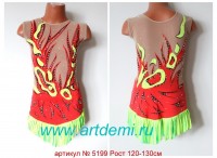Suit for art gymnastics The article № 5199 Sizes: Growth of 120-130 centimeters - www.artdemi.ru